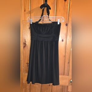 Elegant Black Halter Dress